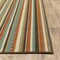 Homeroots 7 x 10 ft. Green & Brown Striped Indoor & Outdoor Area Rug 388700 - alternate 4
